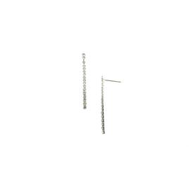 Rosa Rhinestones Crystal Linear Drop Earrings