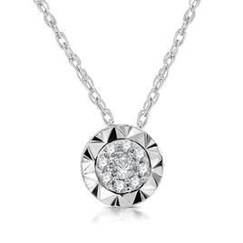 Nova Star(R) 1/10cttw. Lab Grown Diamond Cluster Pendant