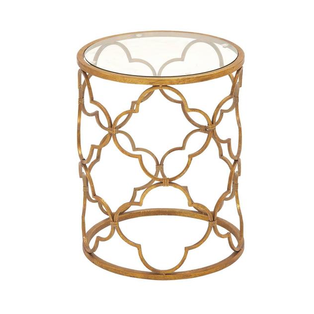 9th & Pike® Gold Contemporary Metal Accent Table