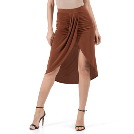 Womens 24/7 Comfort Apparel Solid Color Knee Length Tulip Skirt