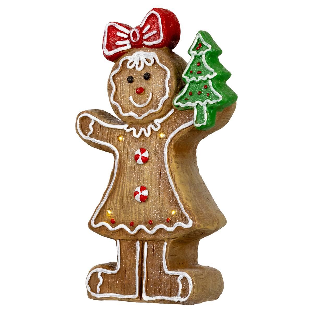 Northlight Seasonal 15.2in. LED Gingerbread Girl Christmas Figure