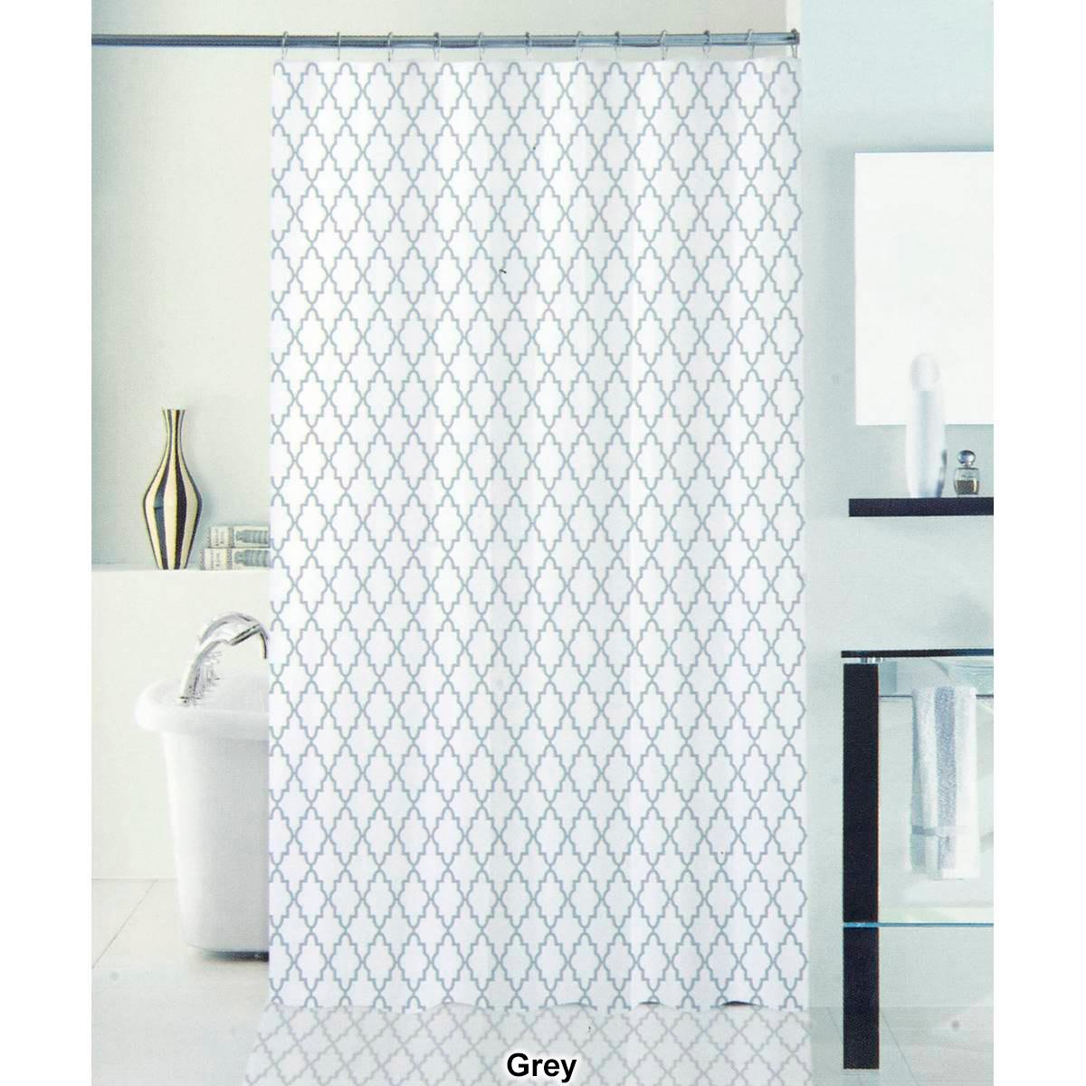 Geometric PEVA Shower Curtain