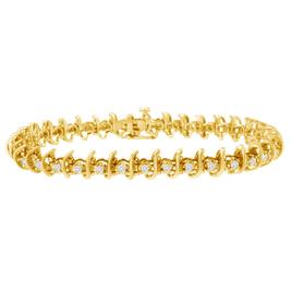 Diamond Classics™ 10kt. Gold Prong Set Diamond Link Bracelet