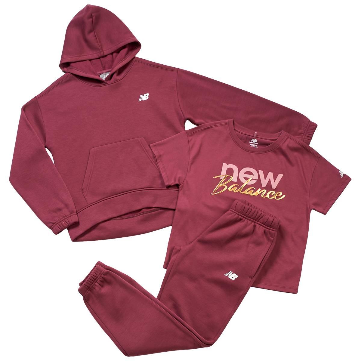 Girls (7-12) New Balance 3pc. Hoodie/Short Sleeve Tee/Joggers