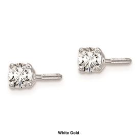 Pure Fire 14kt. Gold 1/5ctw. Diamond 4-Prong Screw Earrings