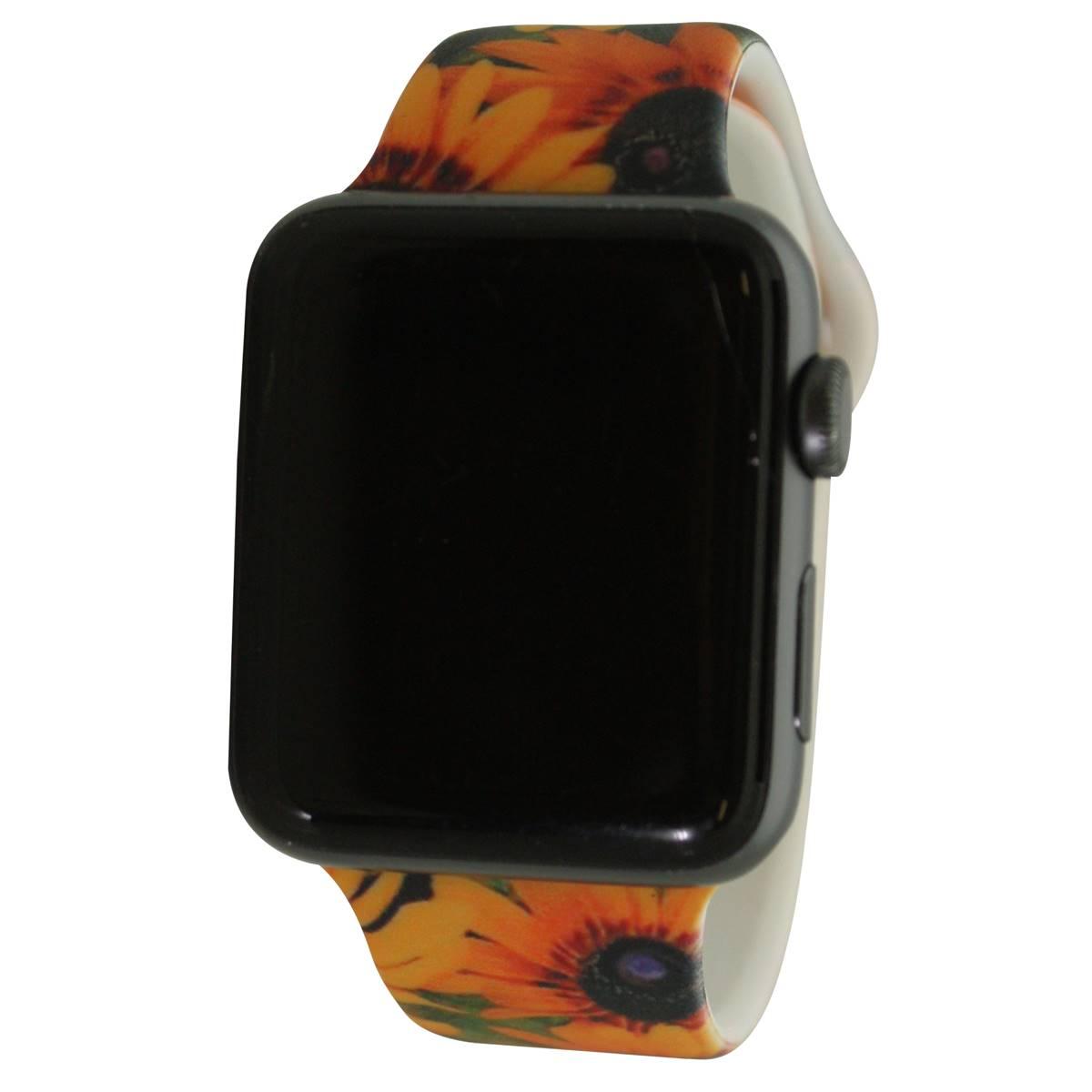 Womens Olivia Pratt(tm) Printed Apple Watch Band - 8844-REALDAISY