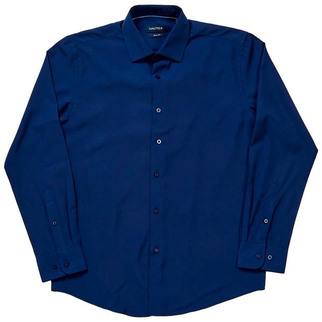 Mens Nautica Slim Fit Super Dress Shirt - Estate Blue