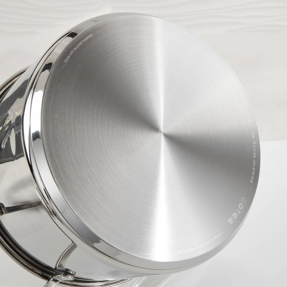 BergHOFF Helix Stainless Steel 10in. Stockpot w/ Glass Lid