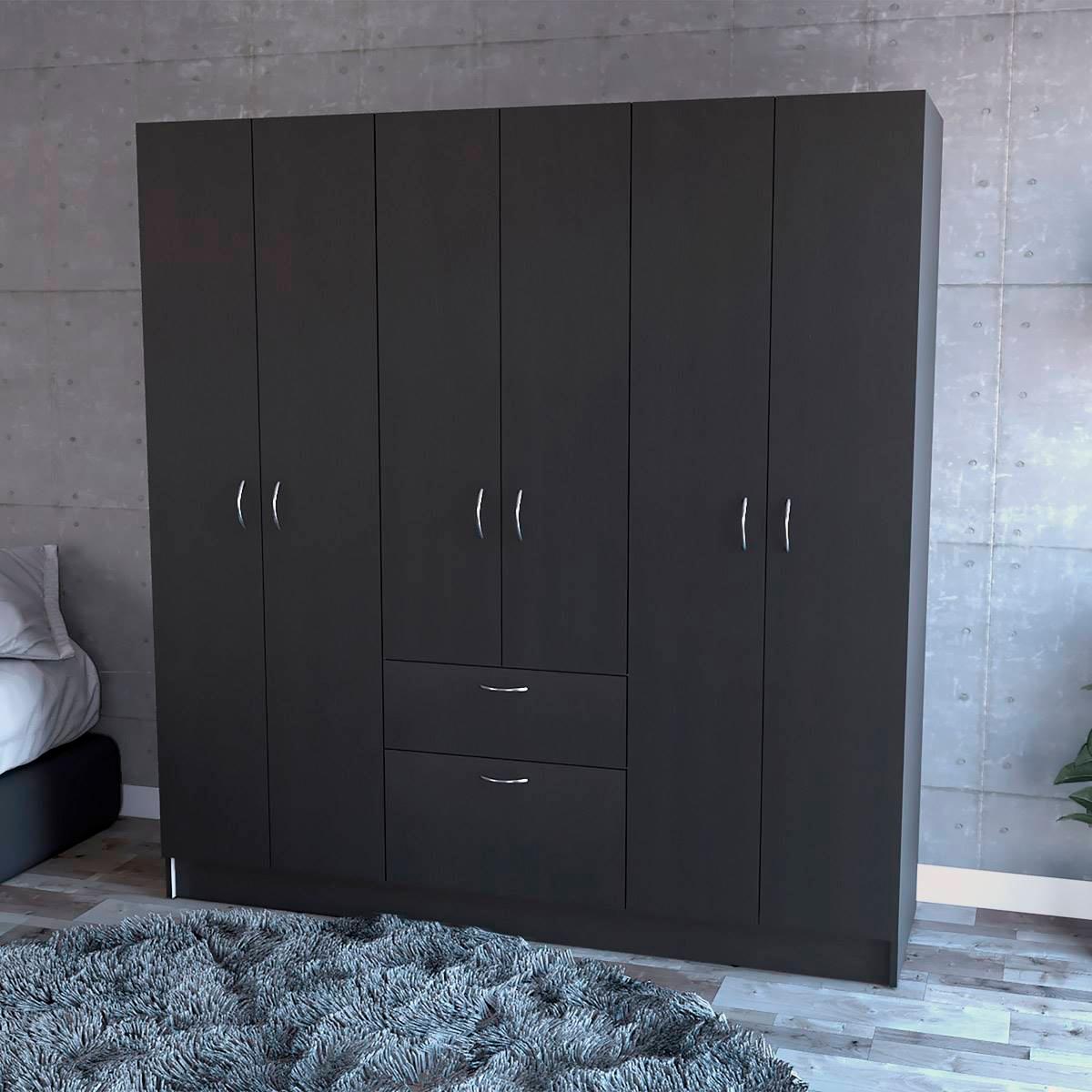FM FURNITURE Guajira Two-Tone Six Door Armoire
