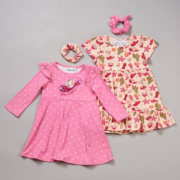 Toddler Girl Rare Too 2pk. Western Yummy Skater Dresses