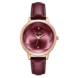 Womens Jessica Simpson Rose Gold Faceted Glass Watch - JS0109RGRD