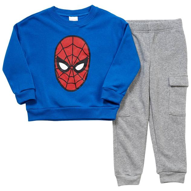 Boys (4-7) Spider-Man Long Sleeve Sweatshirt & Cargo Joggers Set