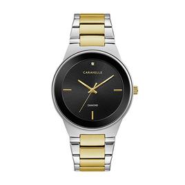 Mens Caravelle Two-Tone Diamond Dial Watch - 45D107