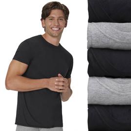 Mens Hanes Ultimate® Core 5pk. Tee - Black/Grey