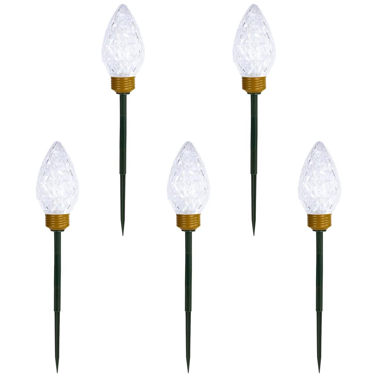 Northlight 8ft. LED C9 Style Christmas Pathway Lawn Stakes