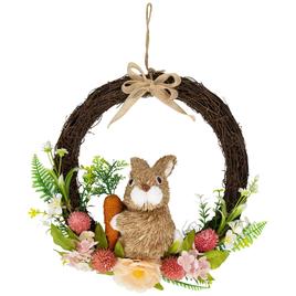 Northlight Seasonal Floral Grapevine & Bunny Easter Wreath