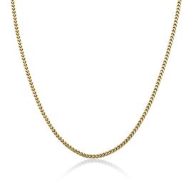 Mens Lynx Stainless Steel Gold-Tone Franco Chain Necklace