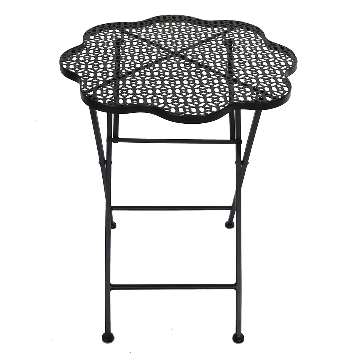 Folding Flower Table - Black