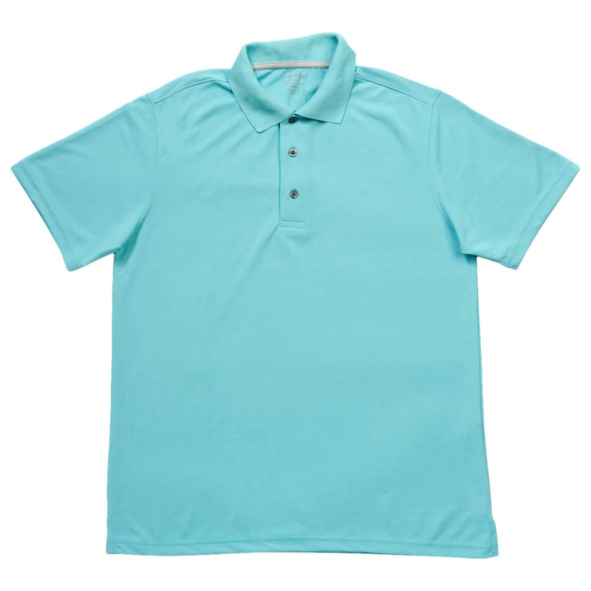 Mens Architect(R) Solid Mesh Stitch Short Sleeve Golf Polo