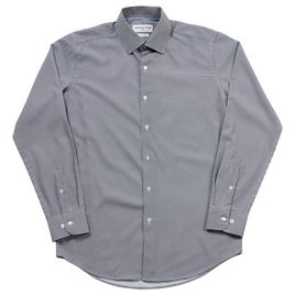 Mens Christian Aujard Fitted Dress Shirt - Black/White Plaid