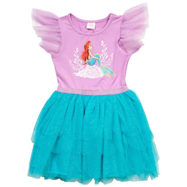 Girls (4-6x) Disney Ariel Short Sleeve Ballerina Dress