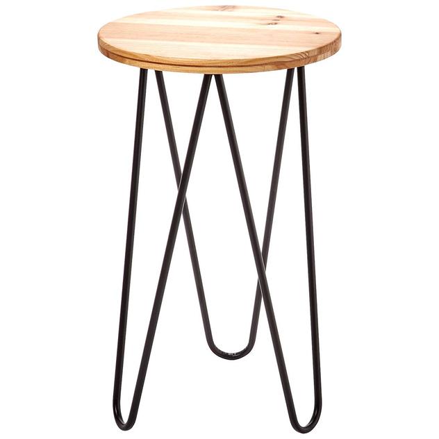 Place & Time Wood/Metal 20.5in. Plant Stand Table