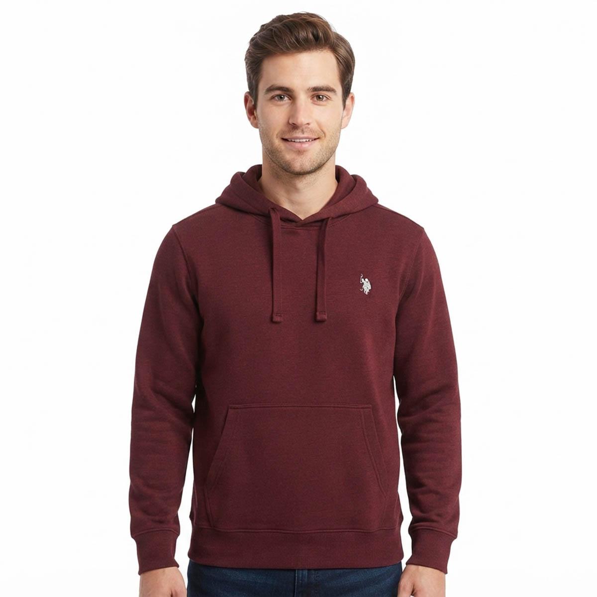 Mens U.S. Polo Assn.(R) Solid Pullover Hoodie