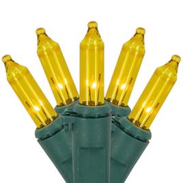 Northlight Seasonal 100ct. Green Wire Yellow Christmas Lights
