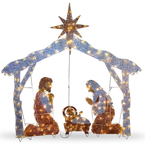 National Tree 55in. Nativity Scene with Clear Lights