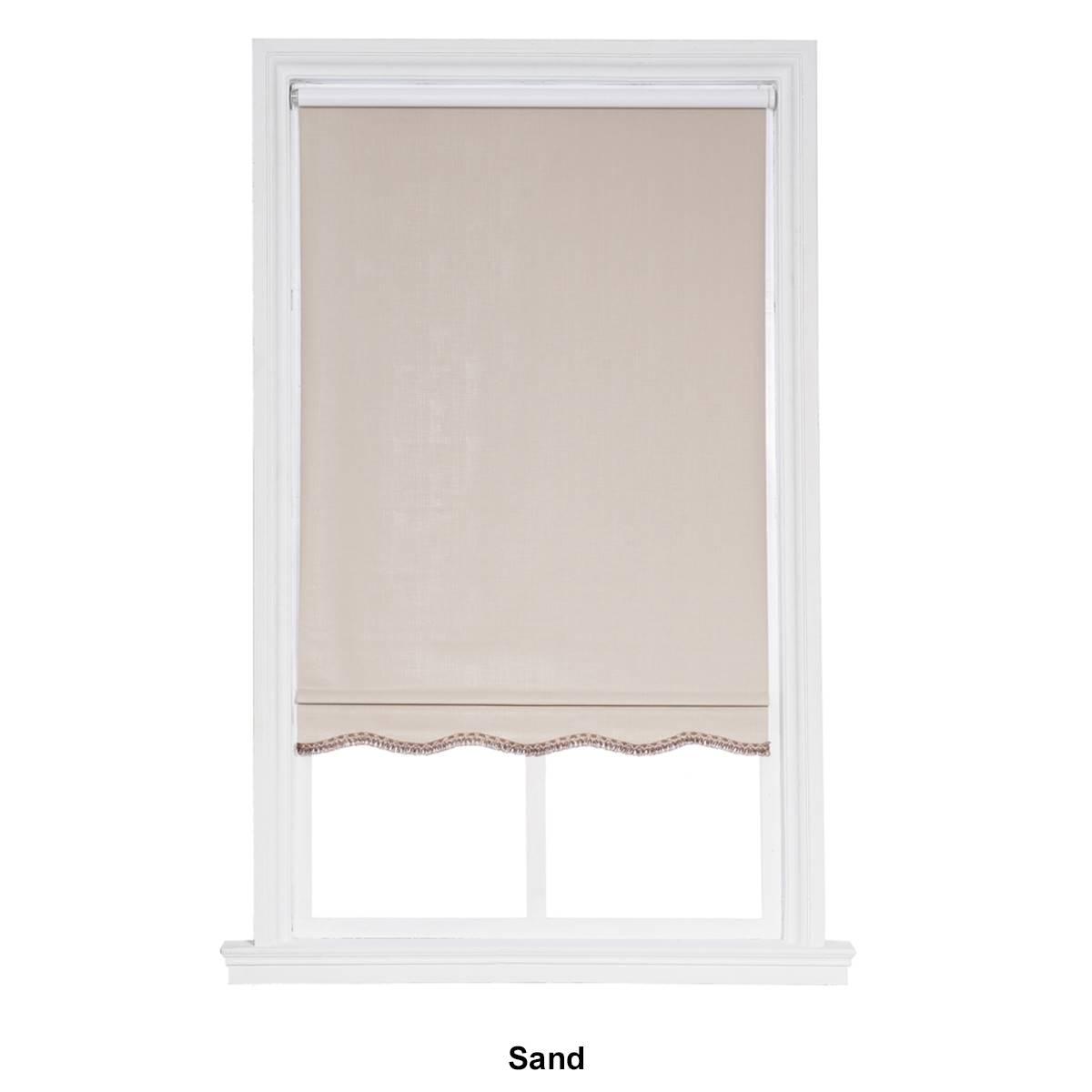 Fringed Cordless Vinyl Roller Shade - 15x64in. - 39.5x64in.