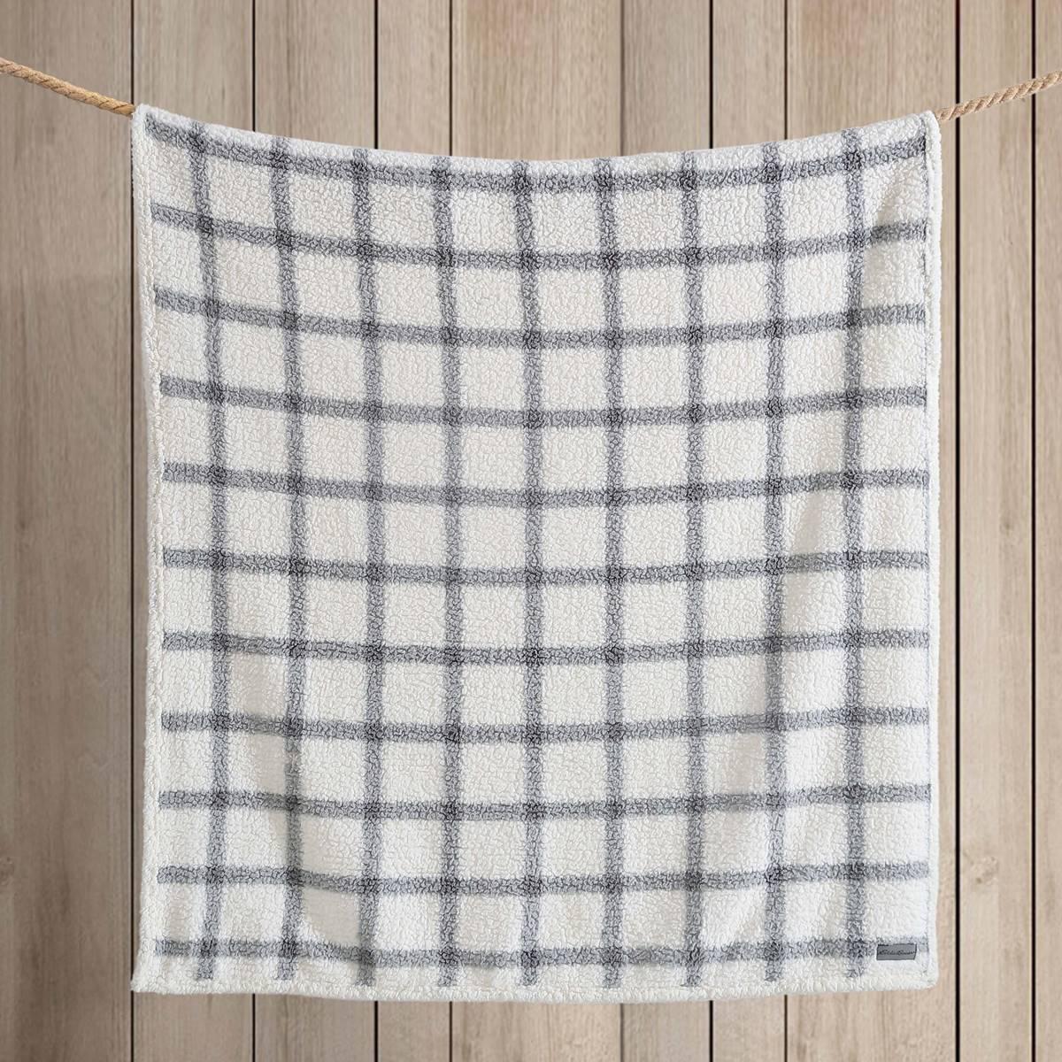 Eddie Bauer Bunkhouse Plaid Sherpa Throw