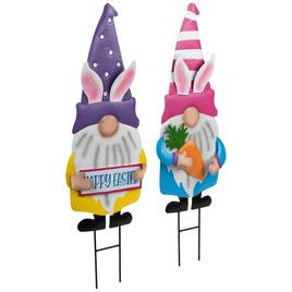 Northlight Seasonal Gnomes Easter Garden Stakes - Set of 2