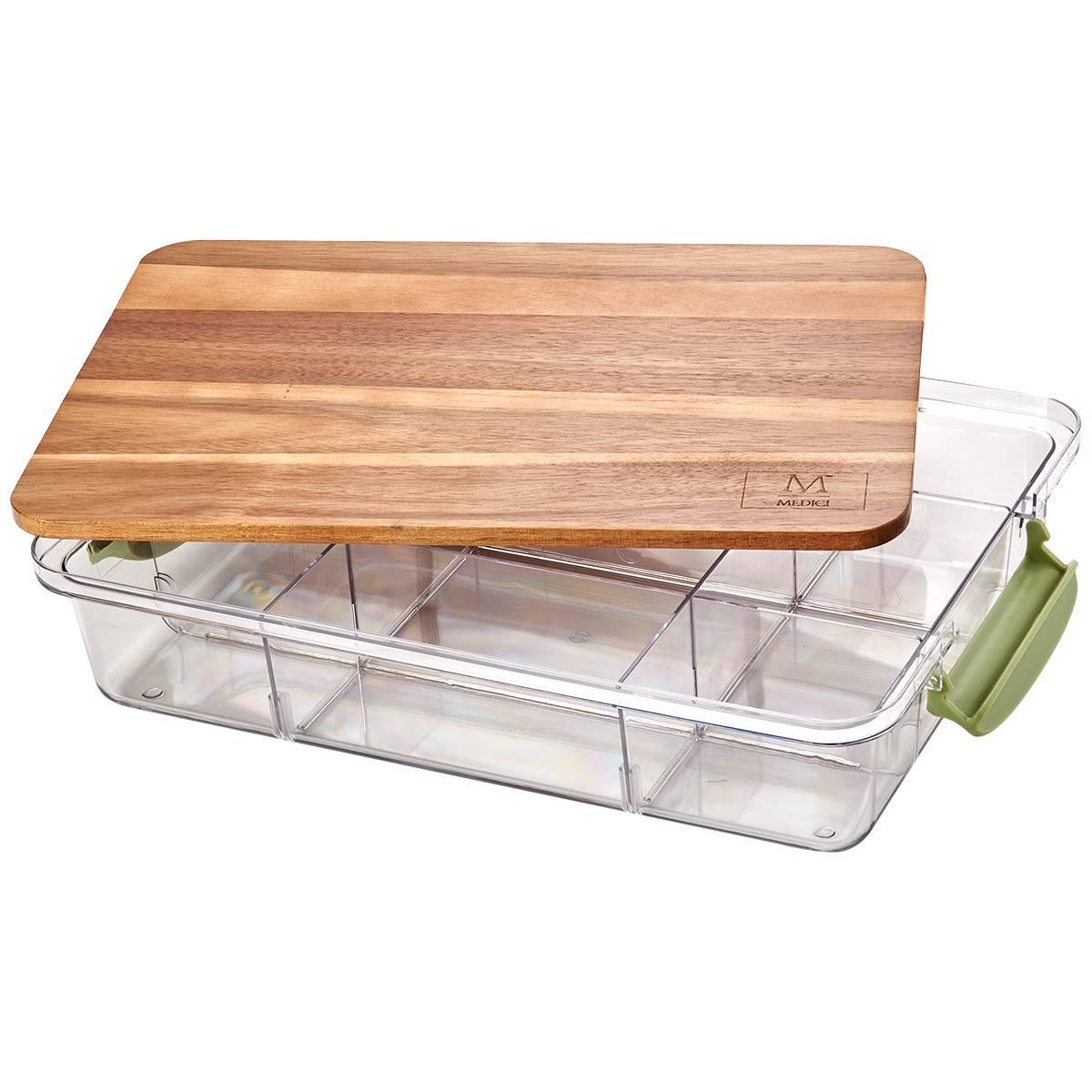 Medici 9 Section Snack Box w/ Acacia Serve Board