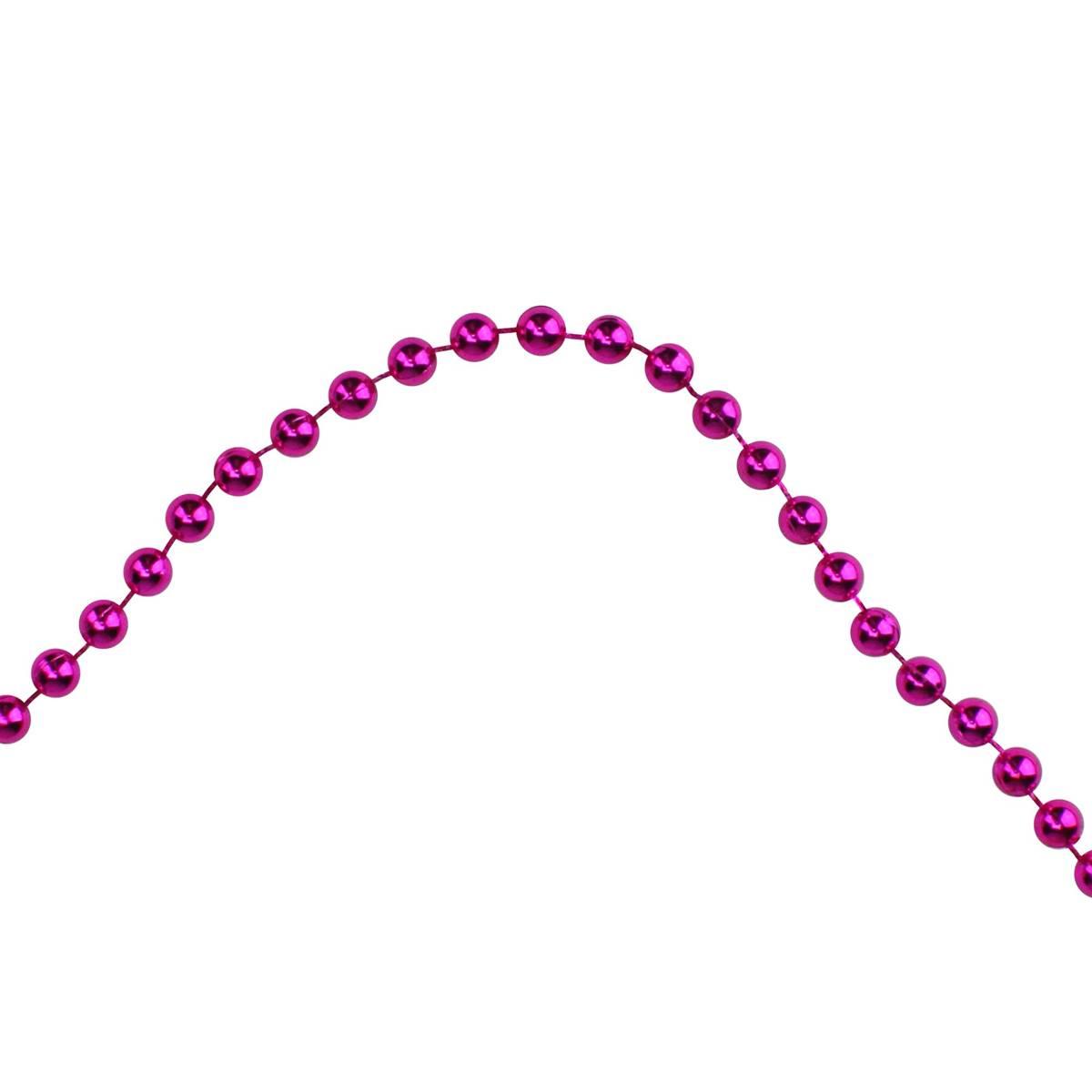 Northlight Seasonal Shiny Metallic Pink Beaded Christmas Garland
