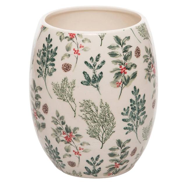 Transpac Christmas Holly Vase