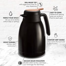 Bryant 1.5-Liter Matte Black Thermal Carafe