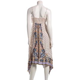 Juniors Angie Floral Scarf Hanky Hem Midi Slip Dress
