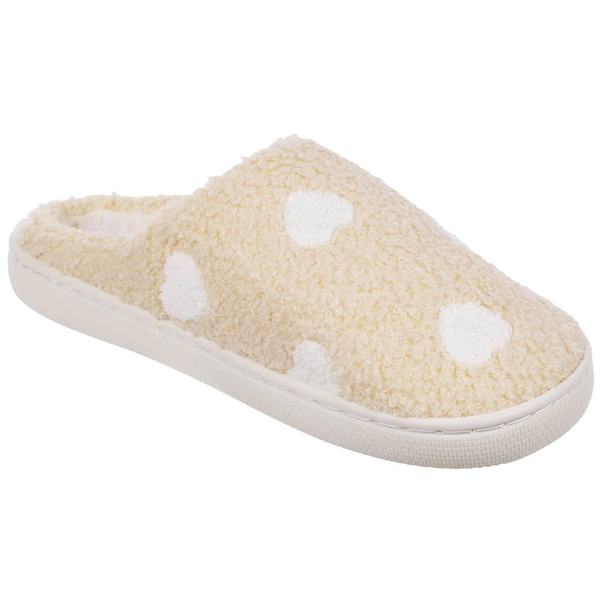 Womens Capelli New York Berber Scuffs w/Hearts Slippers