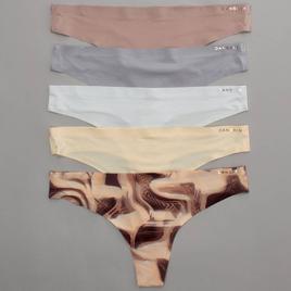 Womens Danskin 5Pk Sheen Bonded Thong - DS7738-5PKC