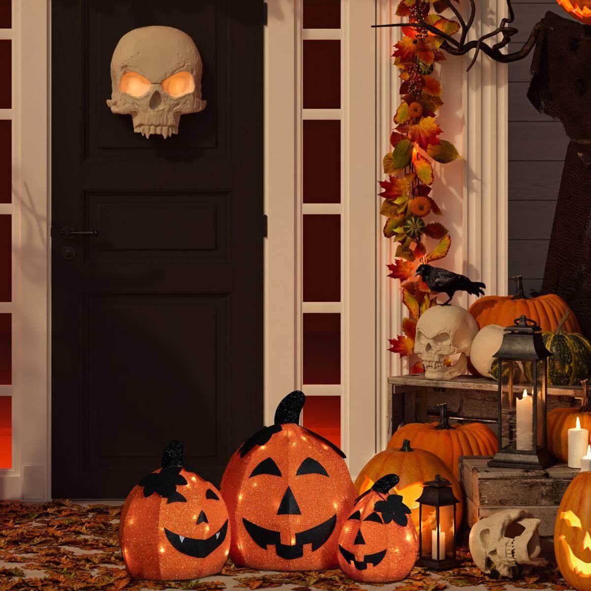 Northlight Seasonal LED Jack O'' Lantern Halloween Décor -Set of 3