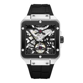 Mens Kenneth Cole(R) New York Skeleton Automatic Silcone Watch