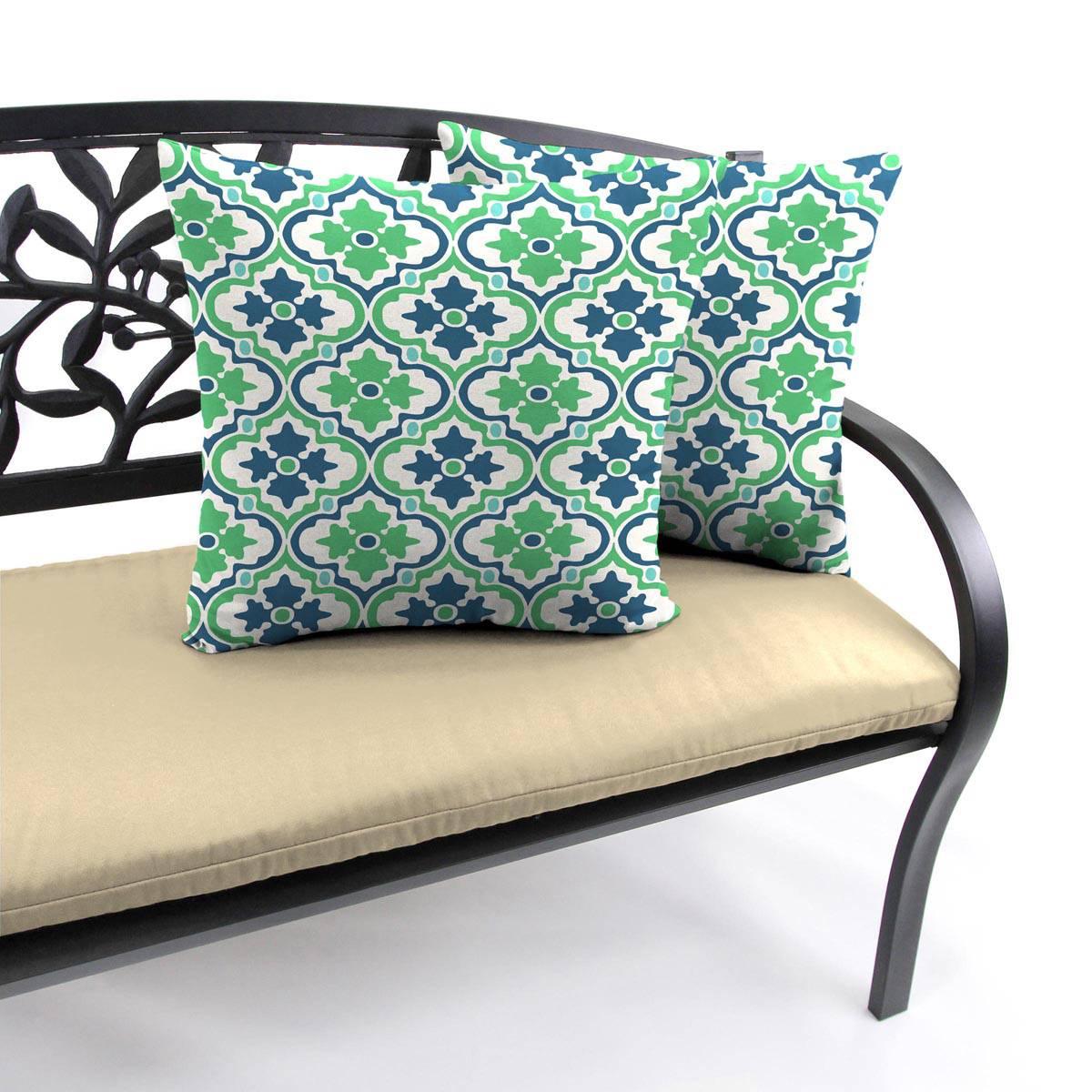 Jordan Manufacturing 2pk. Quatrefoil Outdoor Throw Pillow Set