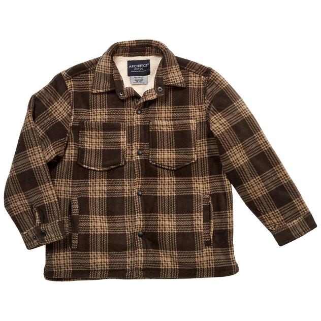 Boys (8-20) Architect® Jean Co. Sherpa Nordic Shacket  - Brown