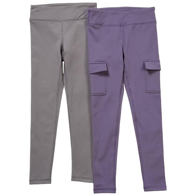 Girls (7-14) 90 Degree® by Reflex 2pk. Cargo & Regular Leggings