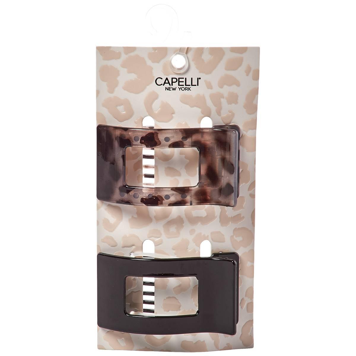 Womens Capelli New York 2pk. Rectangle Shovel Claw Clips