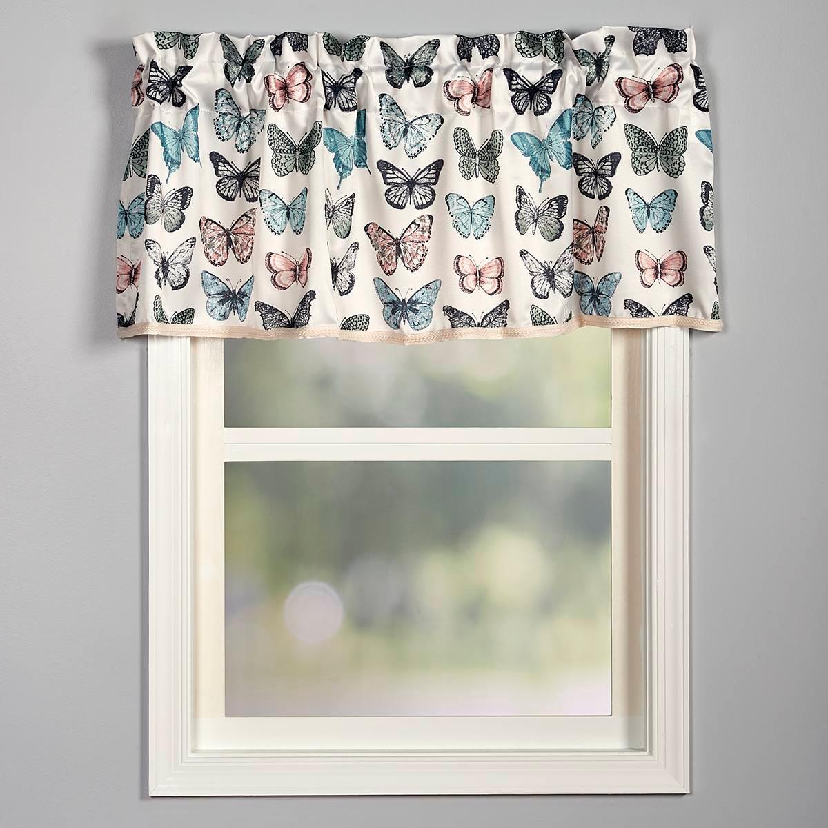 Marepesia Butterfly Print Valance - 54x18
