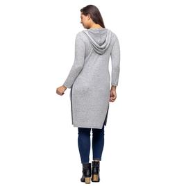 Womens 24/7 Comfort Apparel Long Sleeve Hooded Cardigan Shrug
