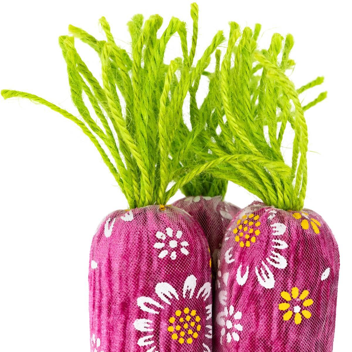 Northlight Seasonal Floral Easter Carrot Bundle - Set of 3