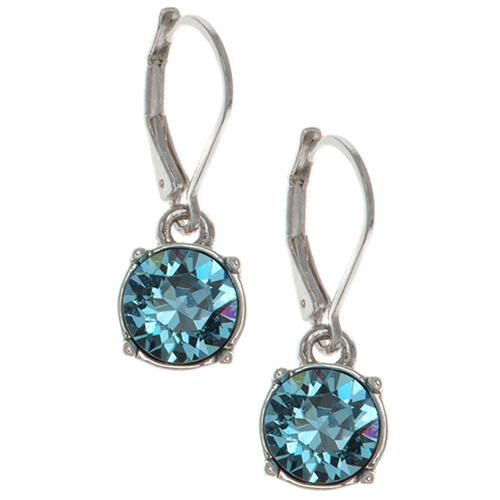 Gloria Vanderbilt Swarovski(R) Aqua Stone Earrings