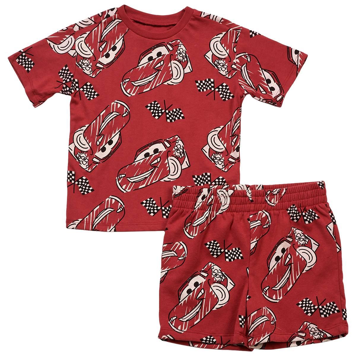 Toddler Boy Disney CARS(tm) Checker Flag Print Short Set